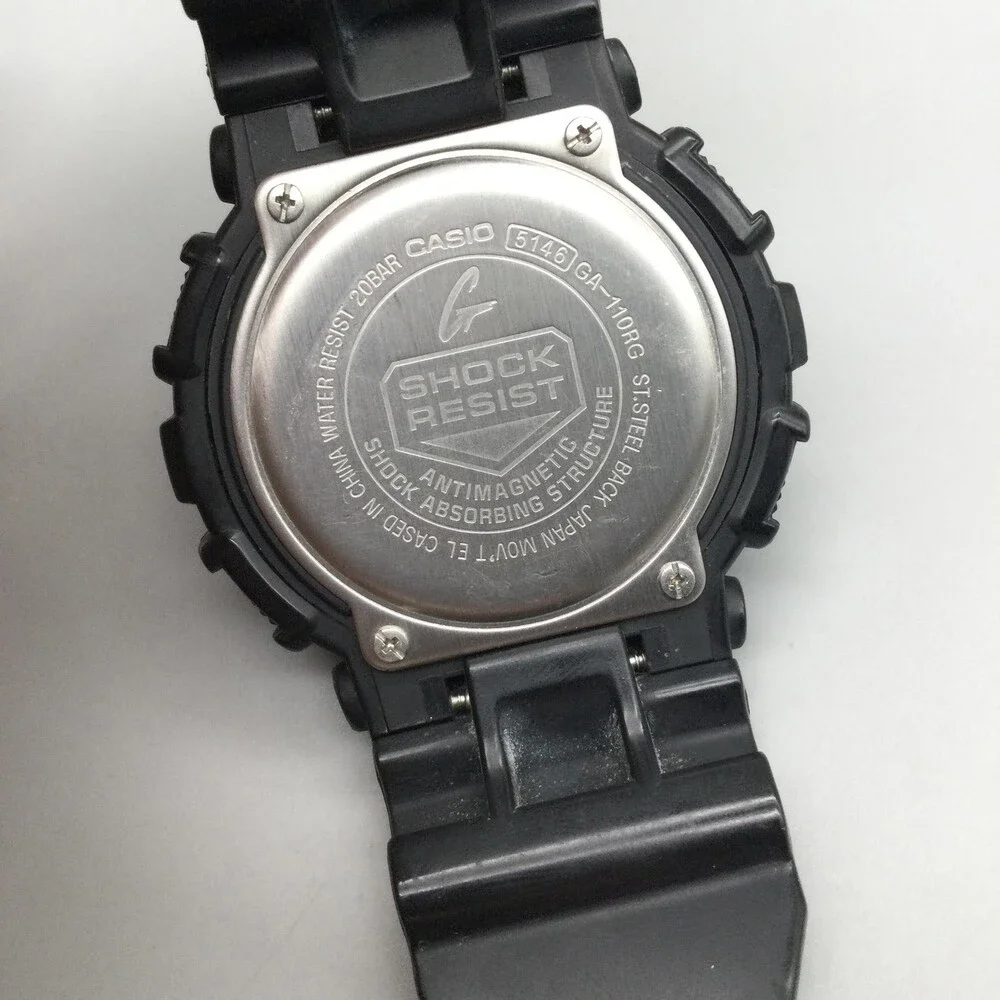 Casio G-Shock 5146 GA-110RG Mens Watch 48mm Black Gold 200M New Battery